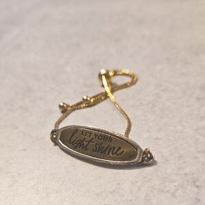 Handmade Inspirational Quote Gold Bracelet